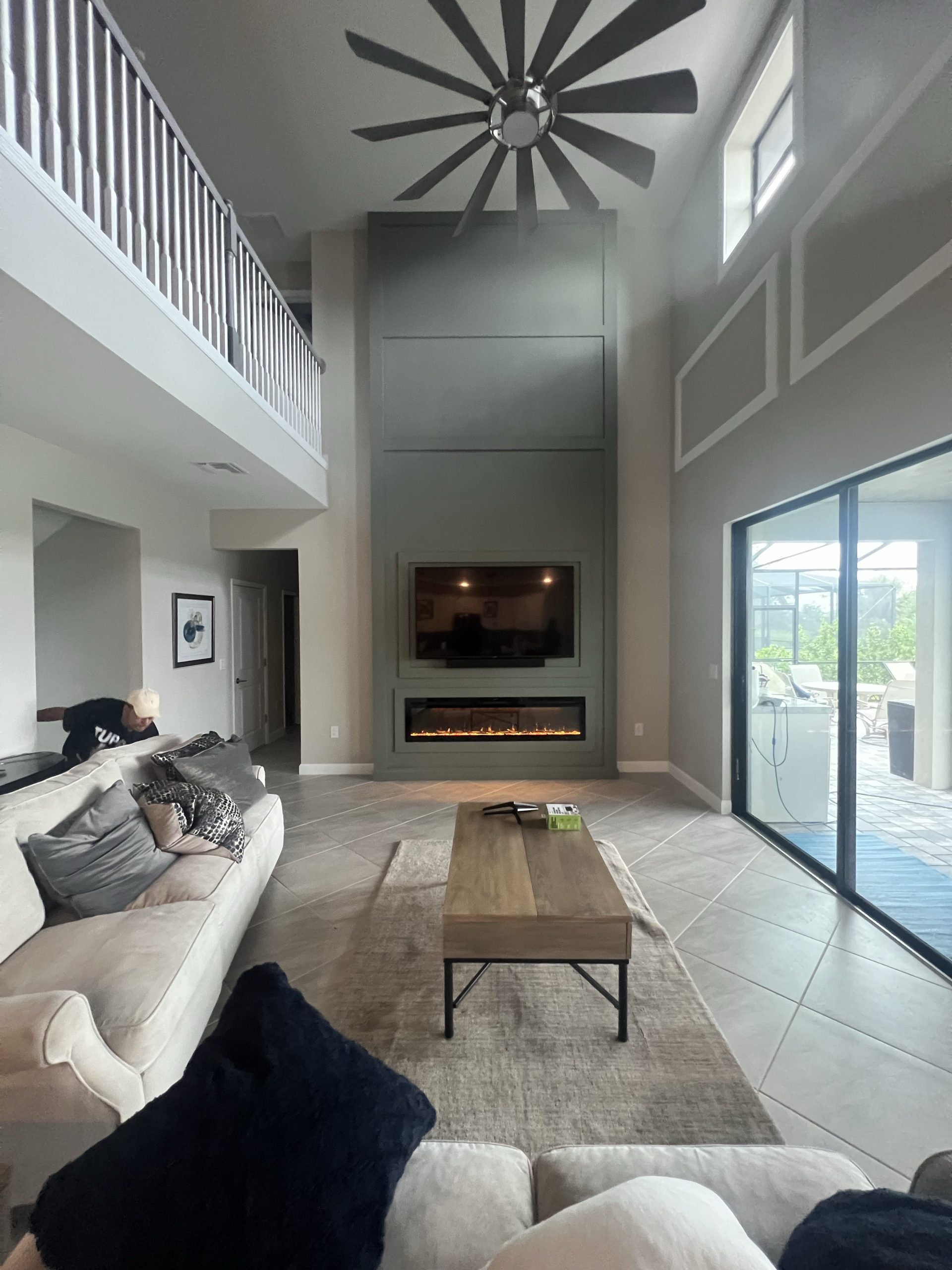 Contemporary Gas Fireplace Installation